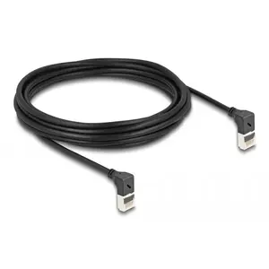 Сетевой кабель DeLOCK RJ45 Cat.6A S/FTP Slim 90° вверх 5м черный