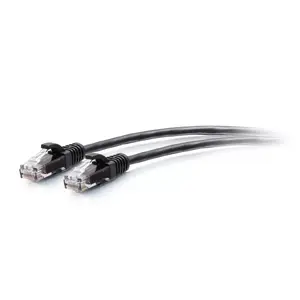 C2G 0.3m Cat6a Snagless Unshielded Slim Ethernet Patch Cable Black