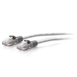 C2G 0.6m Cat6a Snagless Unshielded Slim Ethernet Patch Cable Grey