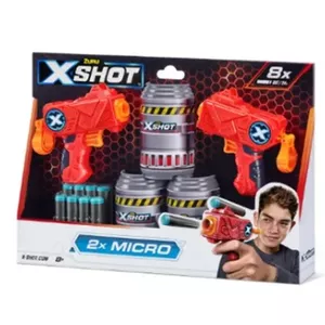 Toy Dart Launcher Set XSHOT EXCEL- Double Micro — 3 Cans, 8 Darts