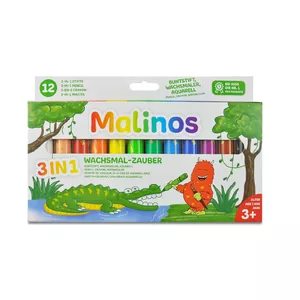 Krītiņi Malinos 301035 komplekts 12 gab., daudzkrāsaini, apaļa korpusa