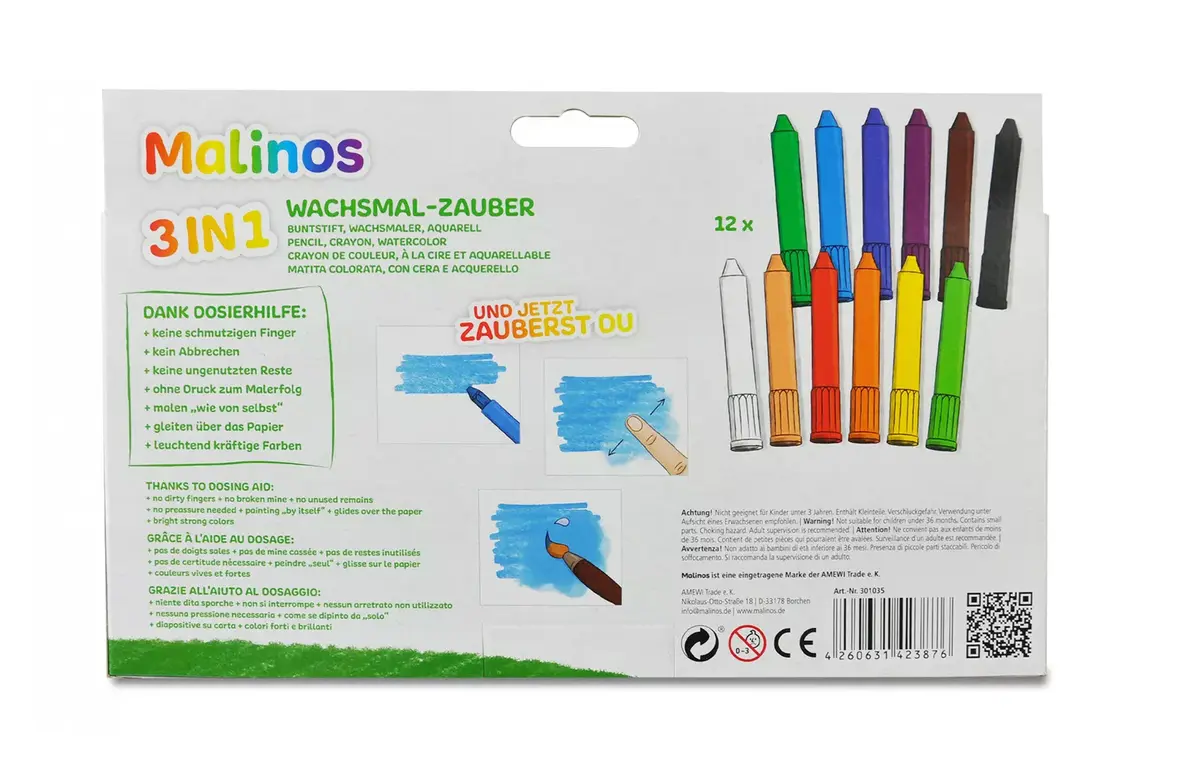 Мелки Malinos 301035 набор 12 шт. Photo 3