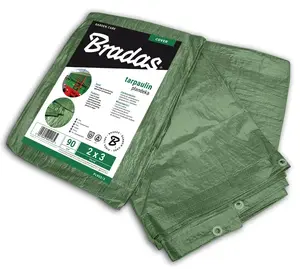 Тент BRADAS PL904/6 — зелёный, 4000×6000 мм, 90 г/м²