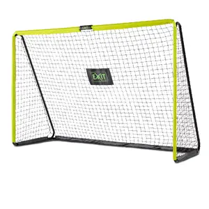Futbola vārti tērauda EXIT Tempo 300x200 cm (brīvi stāvoši) — melni/zaļi