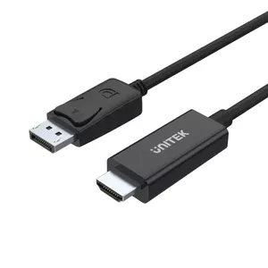 Video kabeļa adapters UNITEK Y-5118CA 1.8m HDMI Type A DisplayPort melns