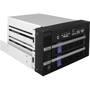 External HDD/SSD RAID 1 Enclosure Icy Dock MB901SPR-B R1 for 2x 2.5" or 3.5" drives in 2x 5.25" bay