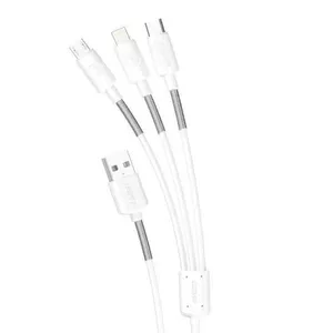 DUDAO L8s Upgrade 3in1 USB cable 1.2 m USB A USB C/Micro USB-A/Lightning White