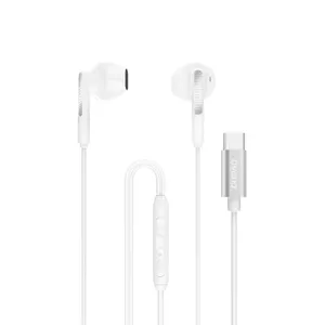 DUDAO X3Pro White USB-C headphone Austiņas Vadu Ausīs Zvani /mūzika/sports/ikdiena USB Veids-C Balts