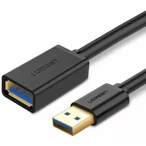 Удлинительный кабель-адаптер UGREEN 10373B USB 3.0 A (м) — A (ж), 2 м, черный