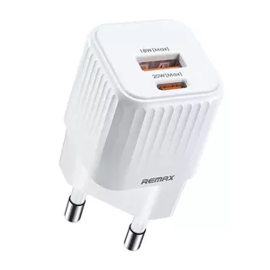 Sienas lādētājs Remax, RP-U2, USB, USB-C, 20W (balts)