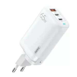 Настенное зарядное устройство Remax, RP-U55, 2x USB-C, USB, 65 Вт (белый)