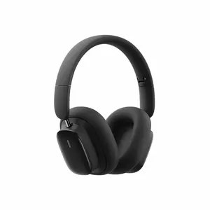 Austiņu komplekts Baseus Bowie H1i binaural bezvadu, Bluetooth 5.3, USB-C, 100 h atskaņ., ANC, 600 mAh, melna