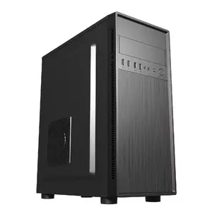 PC case GEMBIRD Fornax 160 Mini Tower — black, SPCC, supports ITX/mATX/ATX, 1×3.5" + 3×2.5" bays, 7 expansion slots, 445×185×390 mm