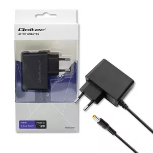 Power Adapter Qoltec 52401 12W Indoor Black for POS Printer