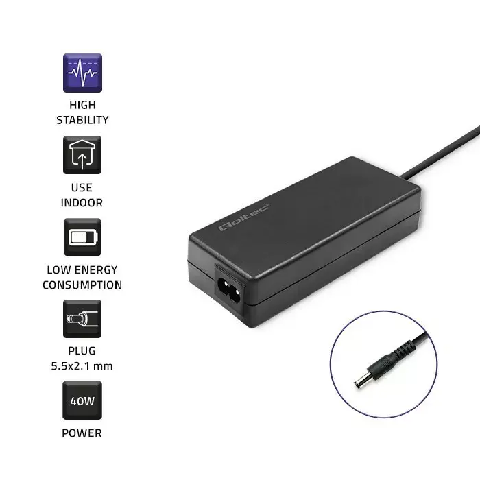 Tīkla adapteris QOLTEC 52409 — 12V 3,33A Photo 3