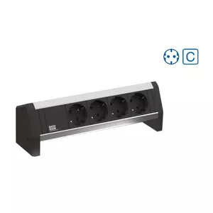 Bachmann Desk 1 Удлинитель питания 3 AC розетки Внутренний Алюминий Пластик