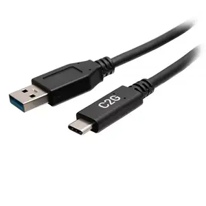C2G USB-C Vīriešu uz USB-A Vīriešu Kabelis 0.15m USB 3.2 Gen 1 5Gbps