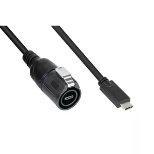 USB кабель Alcasa IC01-16U3101-005 USB 3.2 Gen 2 0.5 м USB C Черный