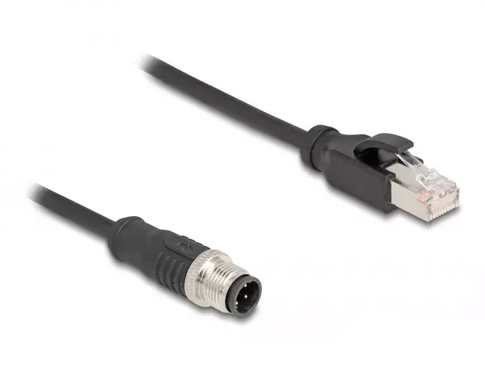 DeLOCK M12 Adapter Cable D-coded 4 pin male to RJ45 male Photo 2