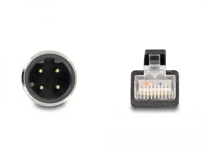 DeLOCK M12 Adapter Cable D-coded 4 pin male to RJ45 male Photo 3