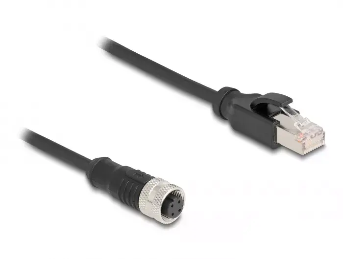 DeLOCK M12 Adapter Cable D-coded 4 pin female to RJ45 male Photo 2