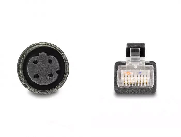 DeLOCK M12 Adapter Cable D-coded 4 pin female to RJ45 male Photo 3