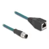 DeLOCK M12 adaptera kabelis A-kodēts 8 pin uz RJ45 Photo 2