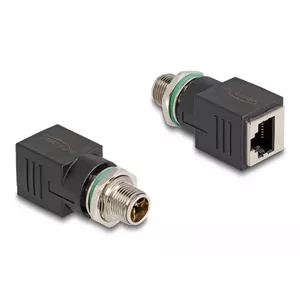 Адаптер DeLOCK M12 X-coded 8 pin male на RJ45 jack прямой