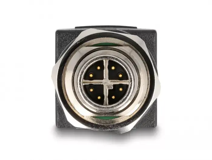 DeLOCK M12 adapteris X-coded 8 pin male uz RJ45 jack Photo 2
