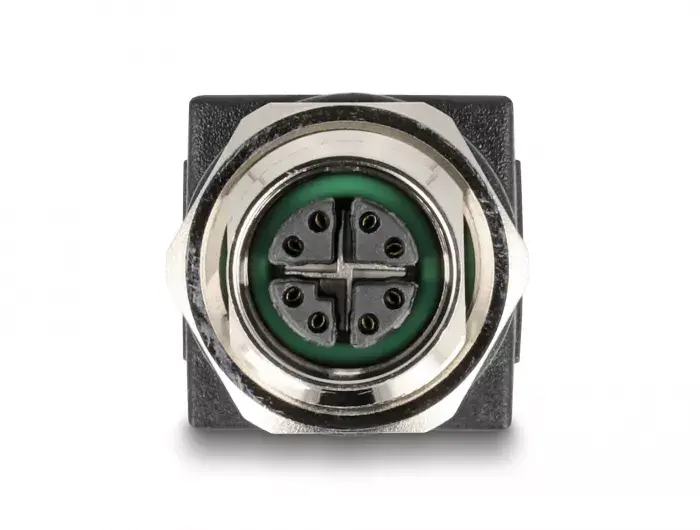 DeLOCK M12 adapteris X-coded 8 pin female uz RJ45 jack Photo 2