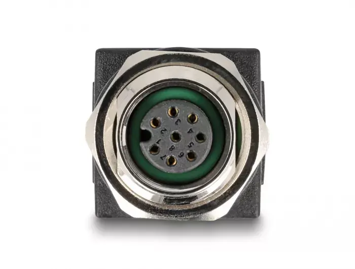 DeLOCK M12 adapteris A-kodēts 8 kontaktu sieviešu uz RJ45 Photo 2