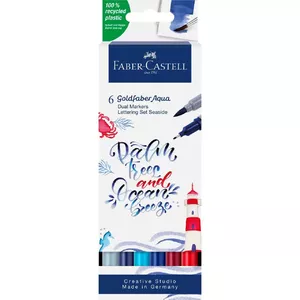 Krāsošanas marķieru komplekts Faber-Castell 164519 — daudzkrāsu, 6 gab., kastītē