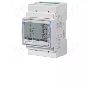 Jaudas skaitītājs Carlo Gavazzi EM330 — 3 fāzes 400V, 5A ieeja, LCD, RS485 Modbus, ar MID sertifikātu