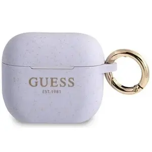 Silikona maciņš GUESS priekš Apple AirPods 3 — Glitter Purple