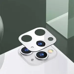 usams Camera Lens Glass for iPhone 14 Pro Max (6.7") — replacement lens cover, white Tricolor Embossed