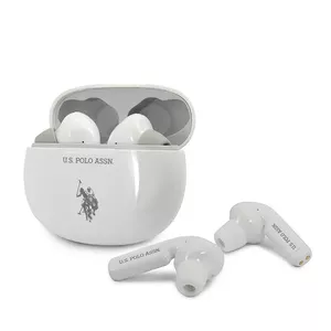 Bluetooth austiņas U.S. Polo ASSN USTWS1WH ar dokstaciju, baltas