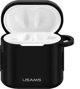 Adapter usams AU11 2-in-1 USB-C to 3.5mm + USB-C with ring holder, black