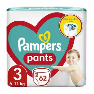 Pampers Трусики 6-11кг, размер 3-MIDI, 62шт