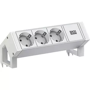 Power strip Bachmann DESK2 ALU WHITE 937.406 with 2x USB ports