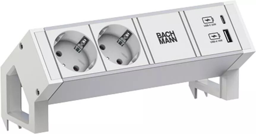 Strāvas sloksne Bachmann DESK2 ALU WHITE