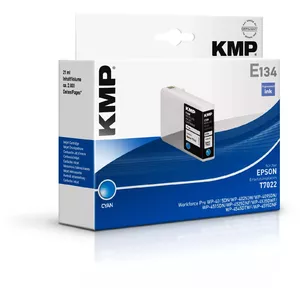 Tintes kārtridžs KMP E134 Cyan – 21 ml, aptuveni 2000 krāsu lapas
