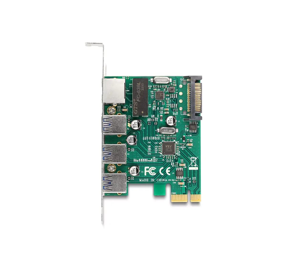 DeLOCK PCI Express x1 Card 3 x USB 5 Gbps Type-A Photo 3