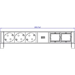 Strāvas sloksne Bachmann DESK2 3xCEE7/3 902.607 – galda barošanas sadalītājs ar trim CEE 7/3 kontaktligzdām