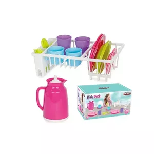 Set of dishes with dryer Artyk model 060335 – children's play kitchen tableware set with drying rack