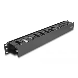 Панель управления кабелями DeLOCK 19" 67021 черный пластик 1U