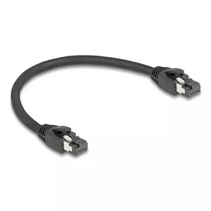 DeLOCK RJ45 Сетевой Кабель Cat.8.1 S/FTP 25 см 40 Гбит/с Черный