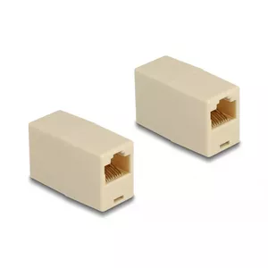 DeLOCK Adapter RJ45 jack to RJ45 jack UTP beige Female/Female