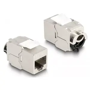 DeLOCK Keystone Module RJ45 разъем к LSA Cat.6A STP с фиксирующим зажимом