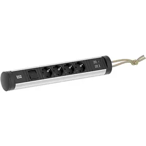 Barošanas sadalītājs Bachmann Loop 4×CEE7/3 kontaktligzdas ar 1×slēdzi modelis 707.002