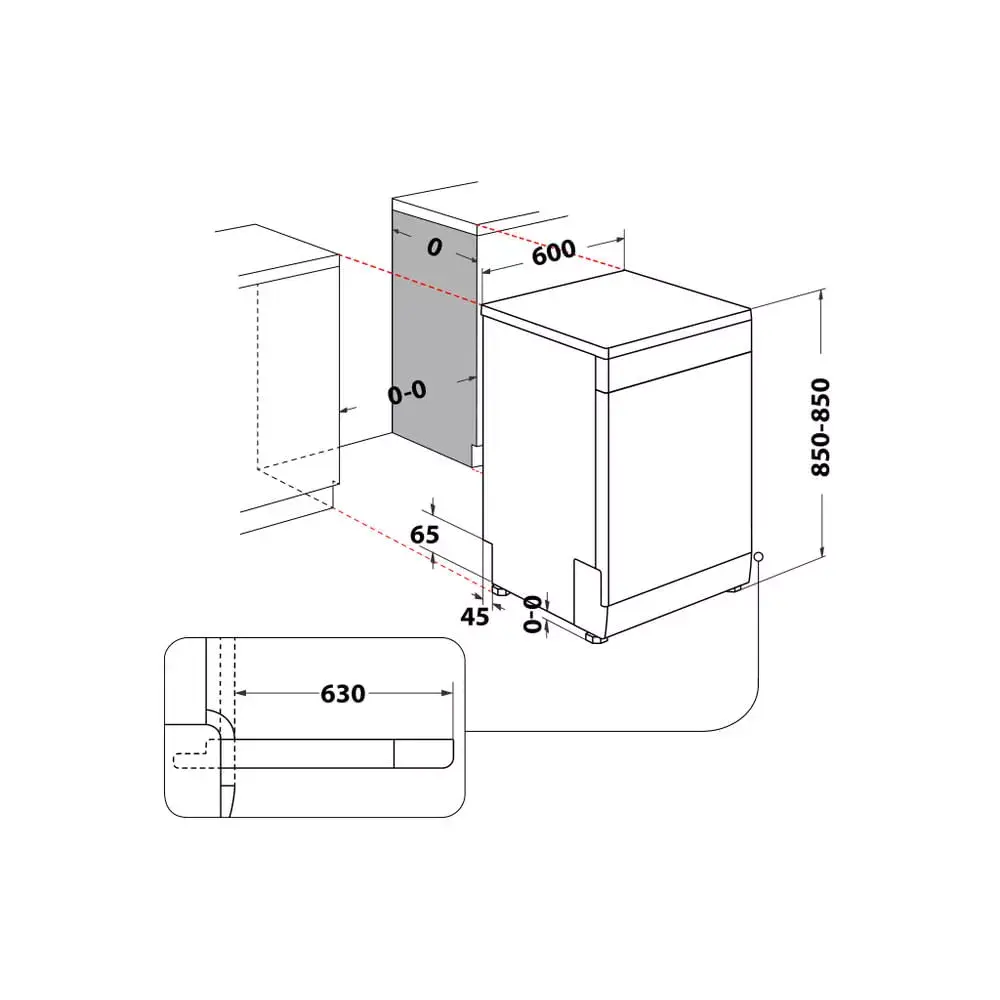 Whirlpool MaxiSpace W7F HP43 X Dishwasher Photo 11